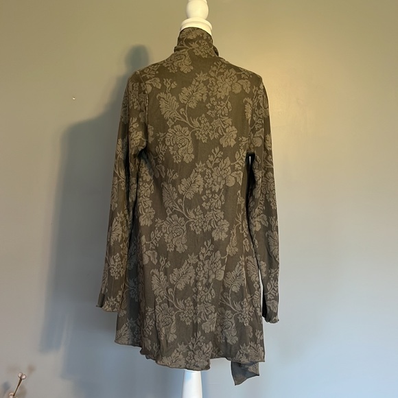 Knox Rose Floral Brown and Tan Cardigan, Size Medium - Picture 3 of 5